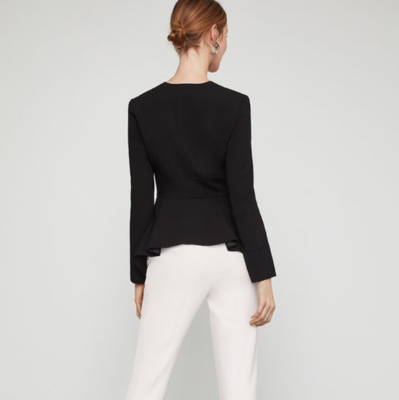 BCBGMAXAZRIA Asymmetrical Pleated Peplum Jacket - Picture 2 of 8